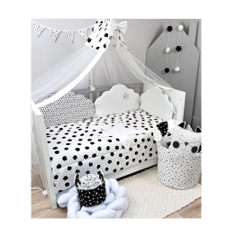 Baby Star Σετ προίκας κρεβατιού Σύννεφο Μαύρο 3τμχ